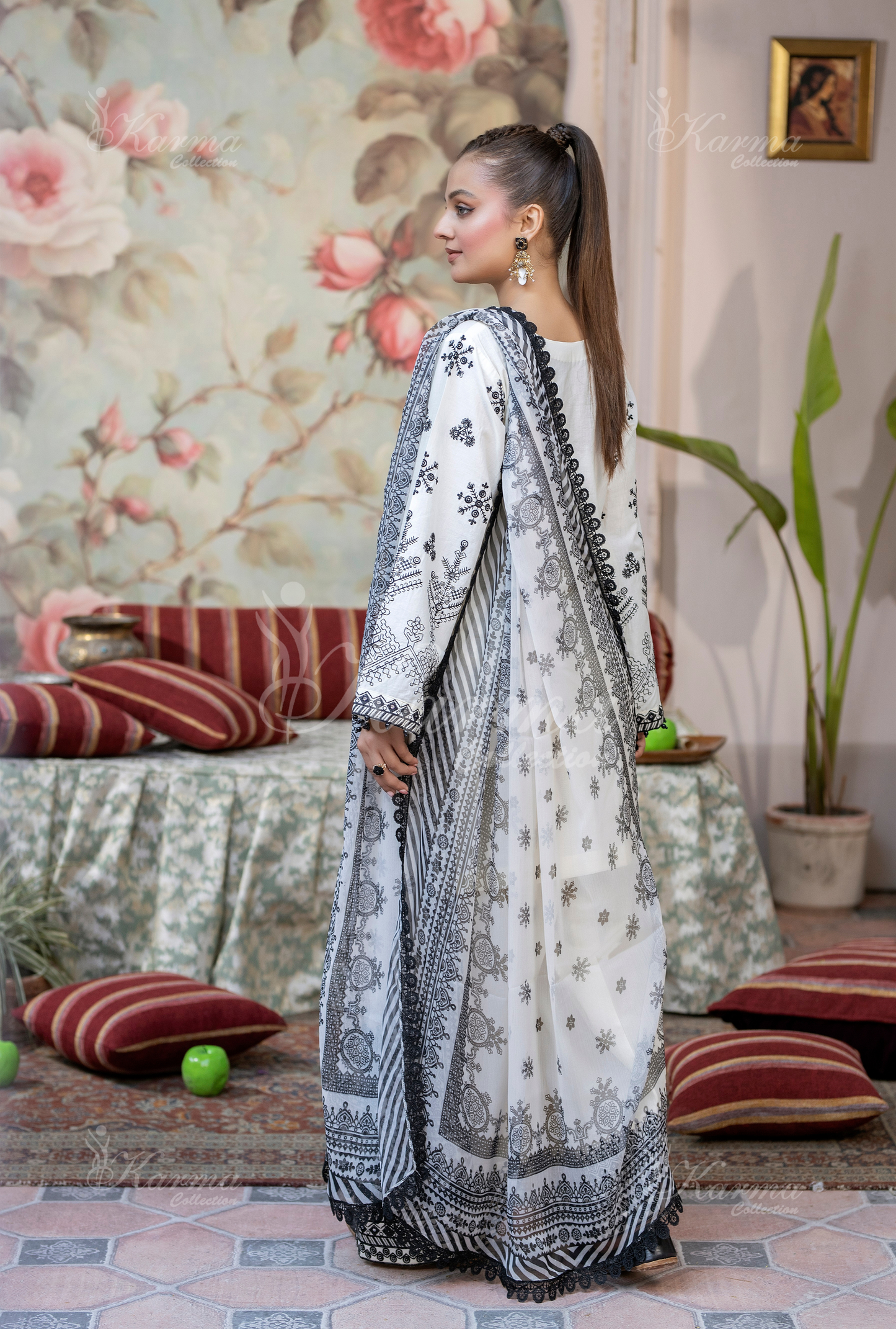 Karma 3 Piece Embroidered Suit