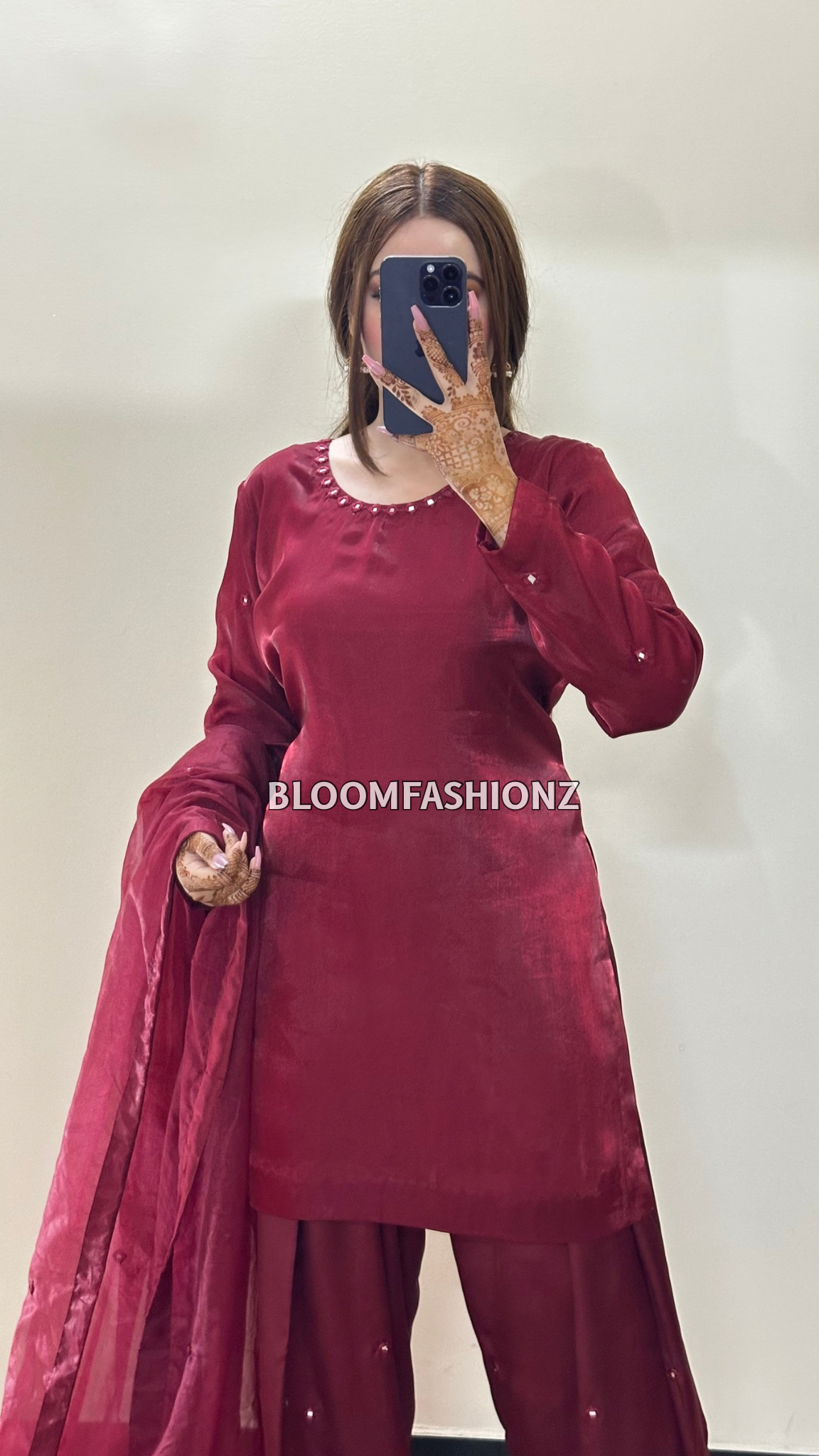 3 Piece Silk Farshi Suit