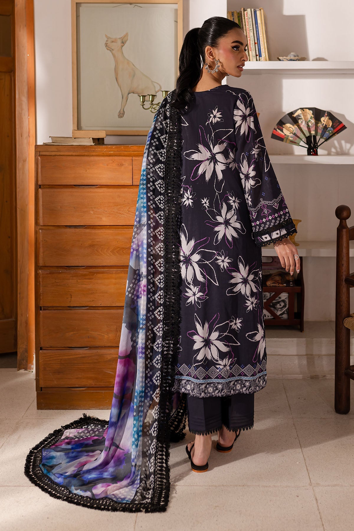Nureh Printed Three Piece