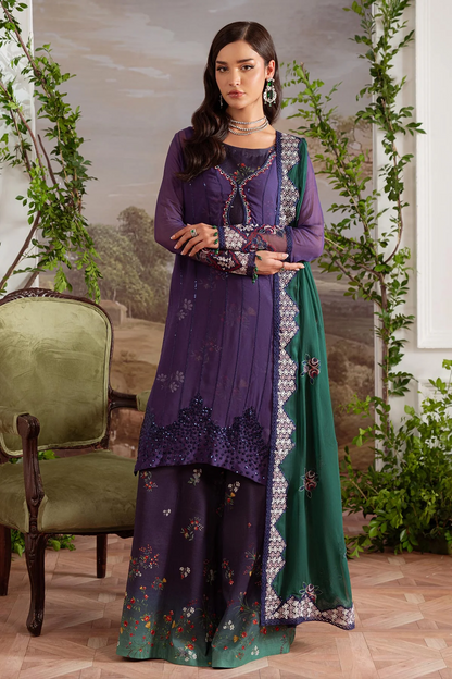 Nureh Luxury Embroidered Chiffon
