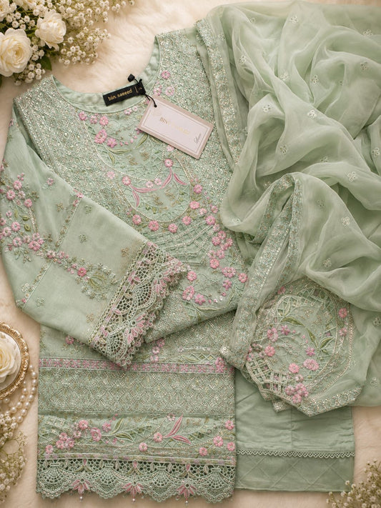 Luxury Embriorderd 3 Piece Chiffon