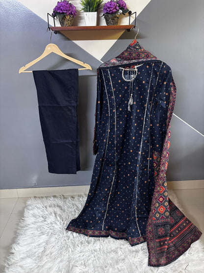 Bin Saeed 3 Piece Lawn Frock