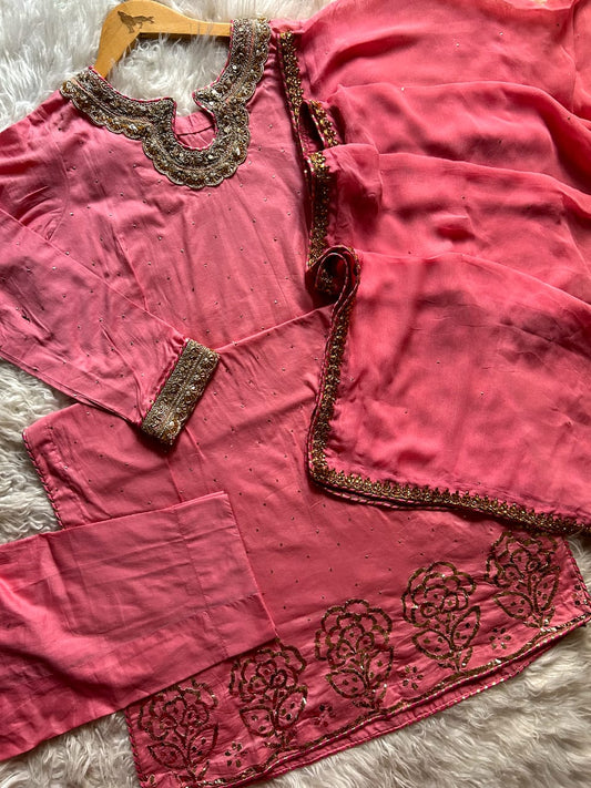 3 Piece Embroidered Suit