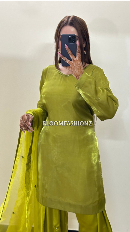 3 Piece Silk Farshi Suit