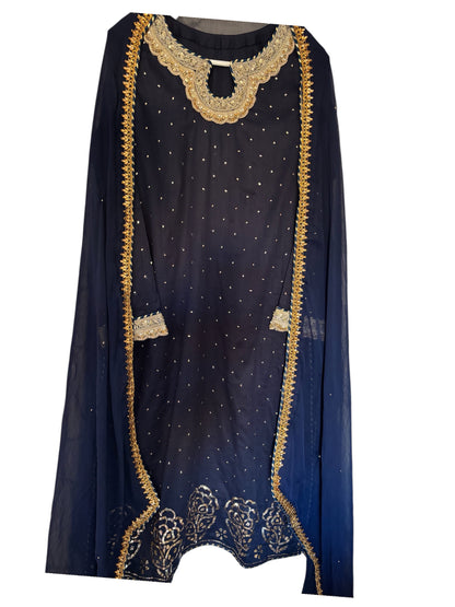 3 Piece Embroidered Suit