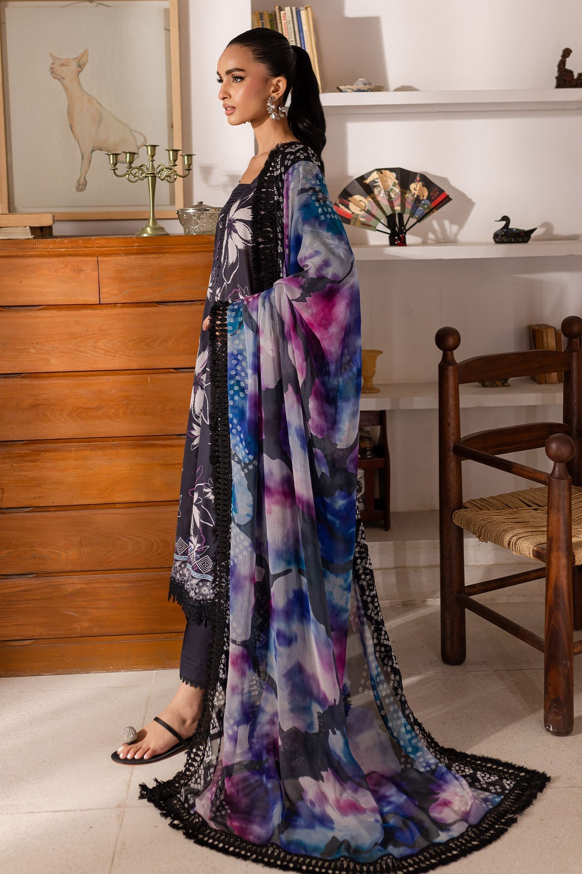 Nureh Printed Three Piece