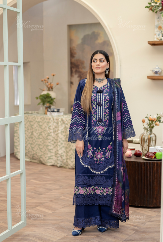 Karma 3 Piece Embroidered Suit