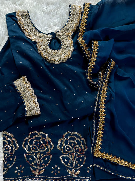 3 Piece Embroidered Suit