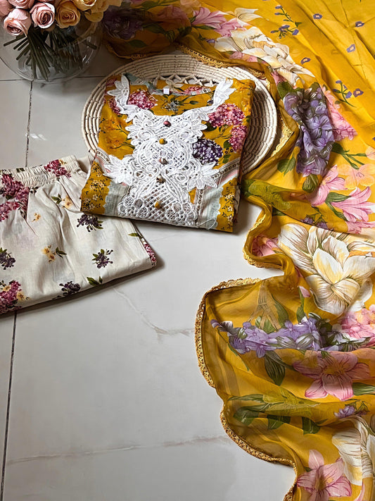 3 Piece Embroidered Lawn