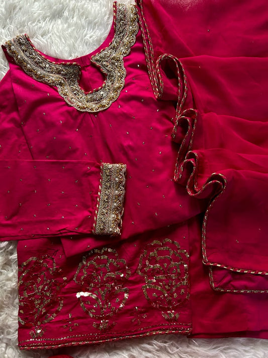 3 Piece Embroidered Suit
