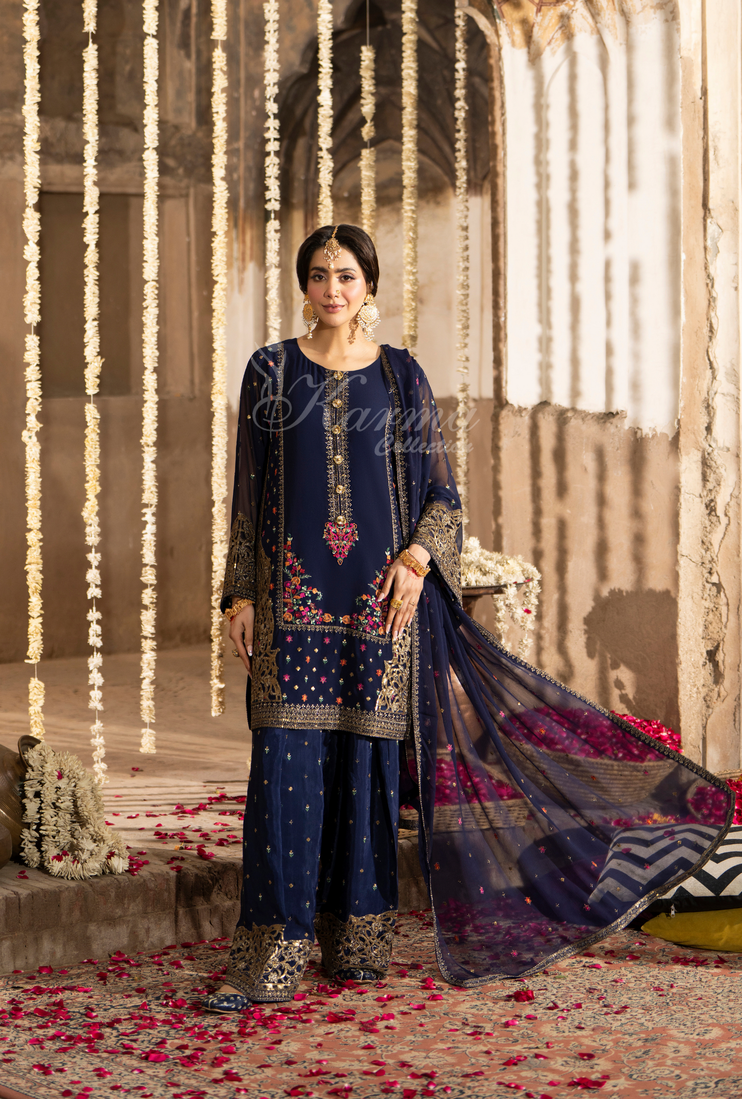 Karma 3 Piece Embroidered Suit