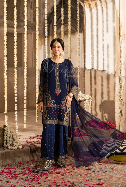 Karma 3 Piece Embroidered Suit