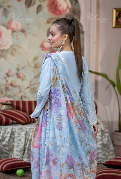 Karma 3 Piece Embroidered Suit