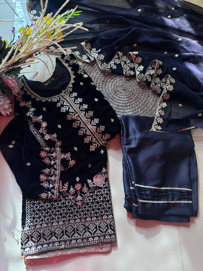 Jasmin 3 Piece Velvet Suit