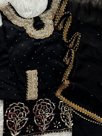 3 Piece Embroidered Suit