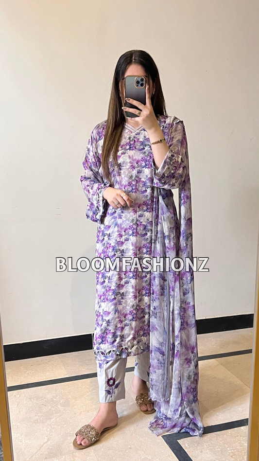 3 Piece Embroidered Pure Lawn Suit
