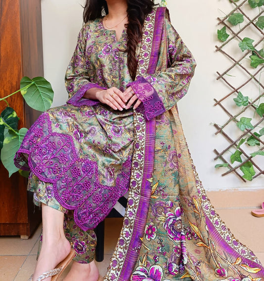 3 Piece Linen Ready-to-wear