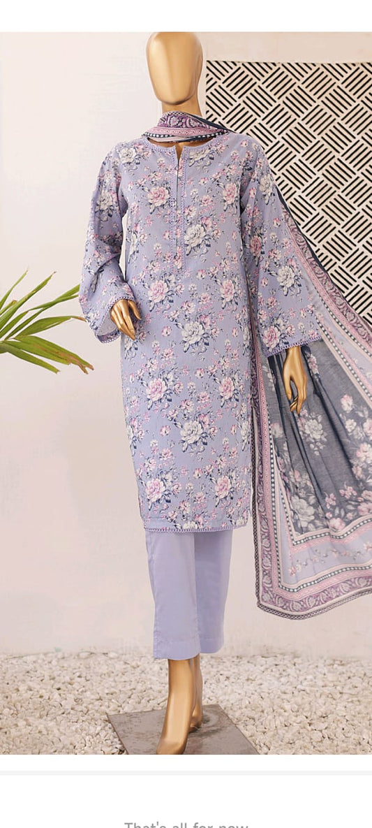 Bin Saeed 3 Piece Lawn Stitched Suit