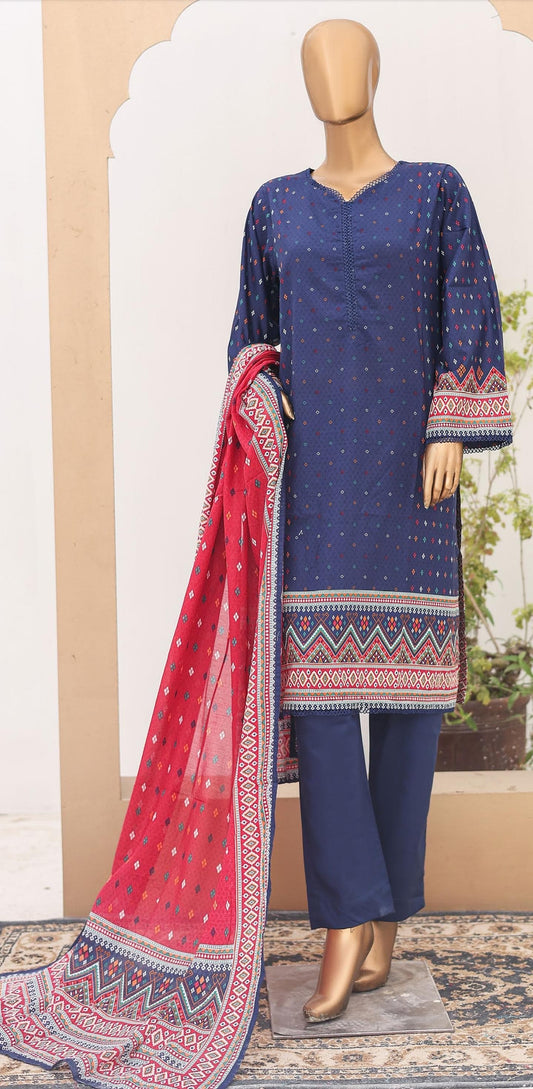 Bin Saeed 3 Piece Lawn Stitched Suit