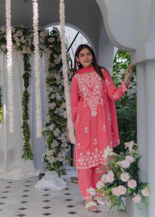 Three Piece Embroidered Suit