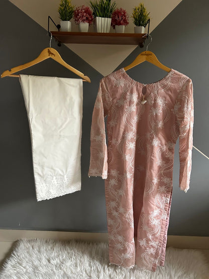 2Pc Embroidered Dress