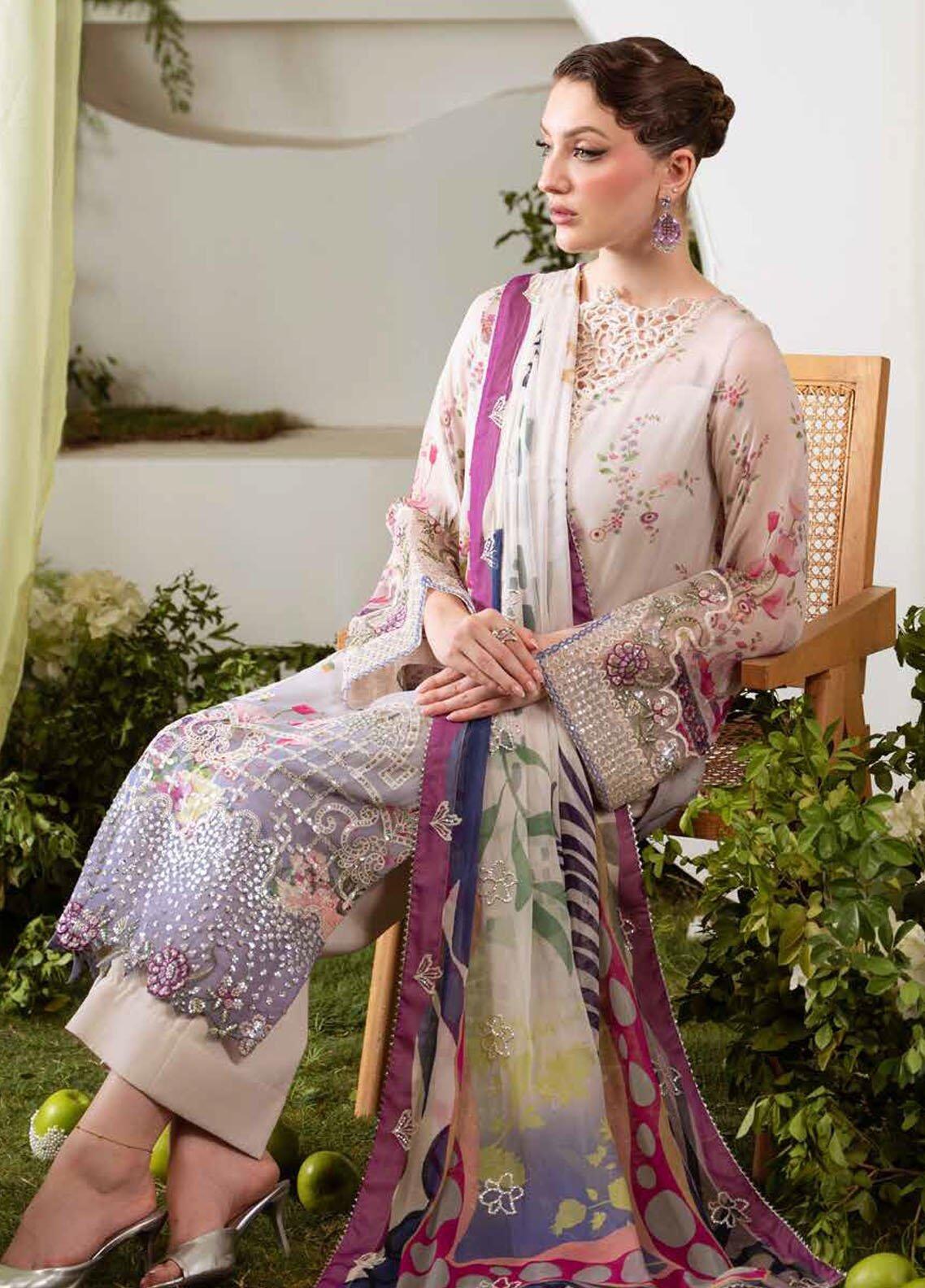 Nureh Luxury Embroidered Chiffon