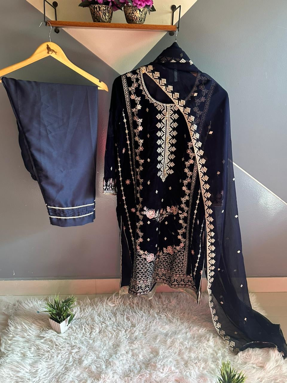 Jasmin 3 Piece Velvet Suit