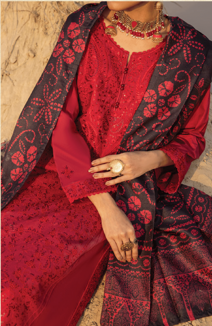 3-Piece Stitched Embroidered Linen Collection - Causalite