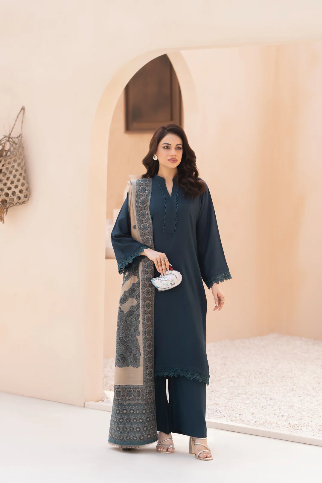 Raniyah- 3 Piece with winter Shawl Ready-to-wear