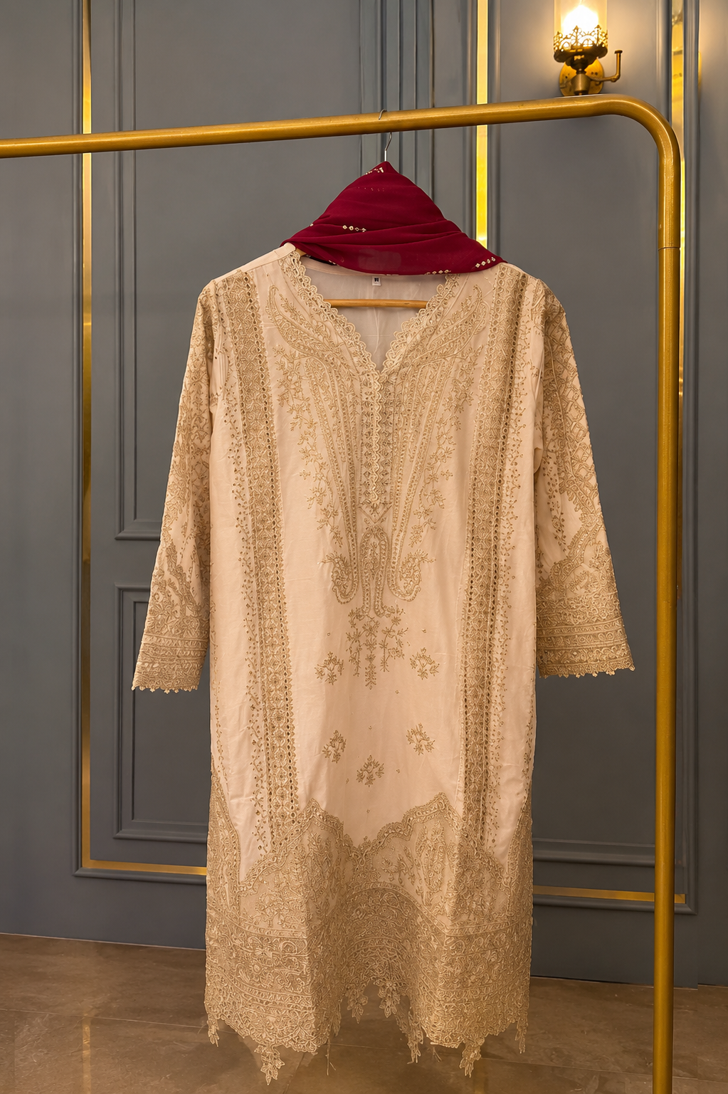 Chicken Luxury Lawn Embroidered 3 piece