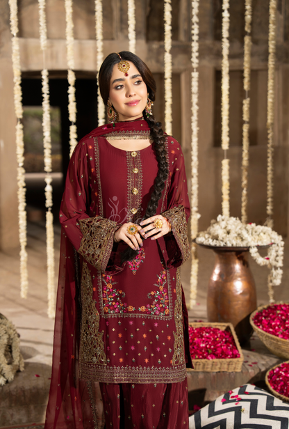 Karma 3 Piece Embroidered Suit