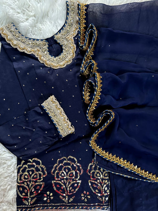 3 Piece Embroidered Suit