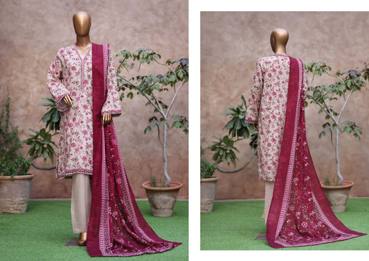 Bin Saeed 3 Piece Khader Stitched Suit