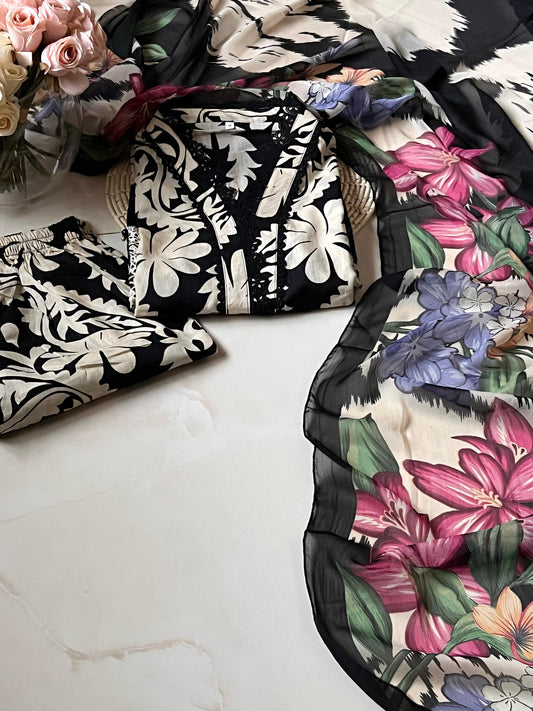 3 Piece Embroidered Lawn