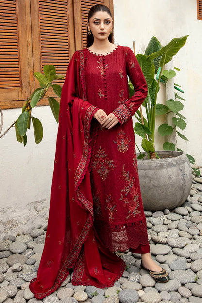 Motifz Embroidered Three Piece Linen Suit