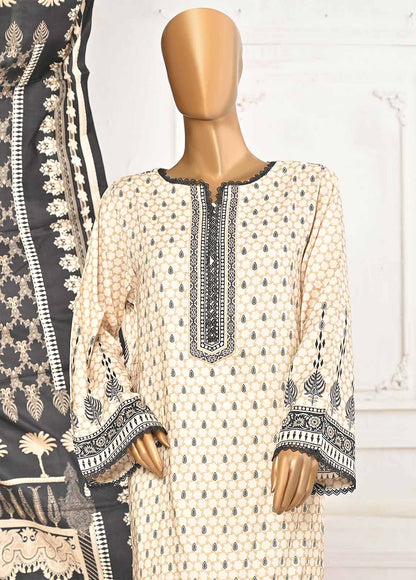 Bin Saeed 3 Piece Linen Printed Stitched Suit