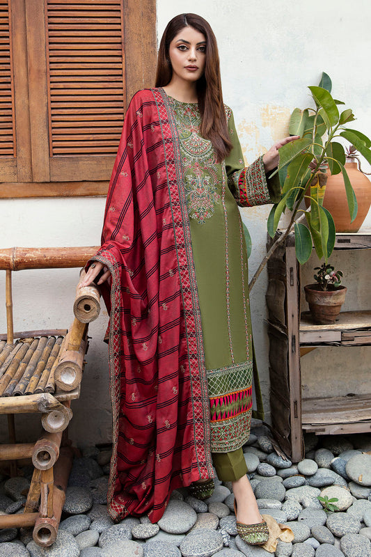 Motifz Embroidered Three Piece Linen Suit