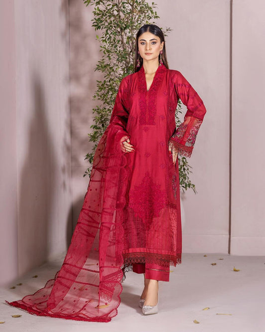 MUNIRA 3-Piece Embroiderd Digital Printed Linen Collection