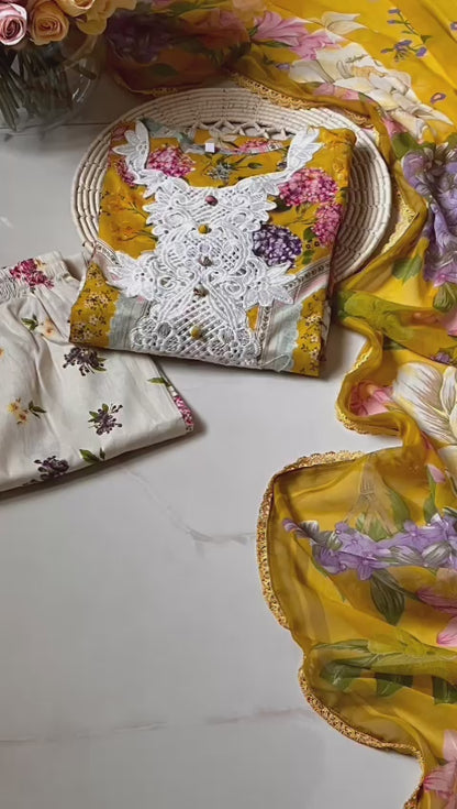 3 Piece Embroidered Lawn