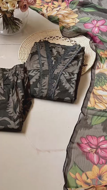 3 Piece Embroidered Lawn