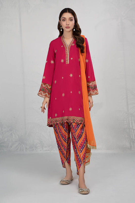 Maria B Pink Three Piece Suit