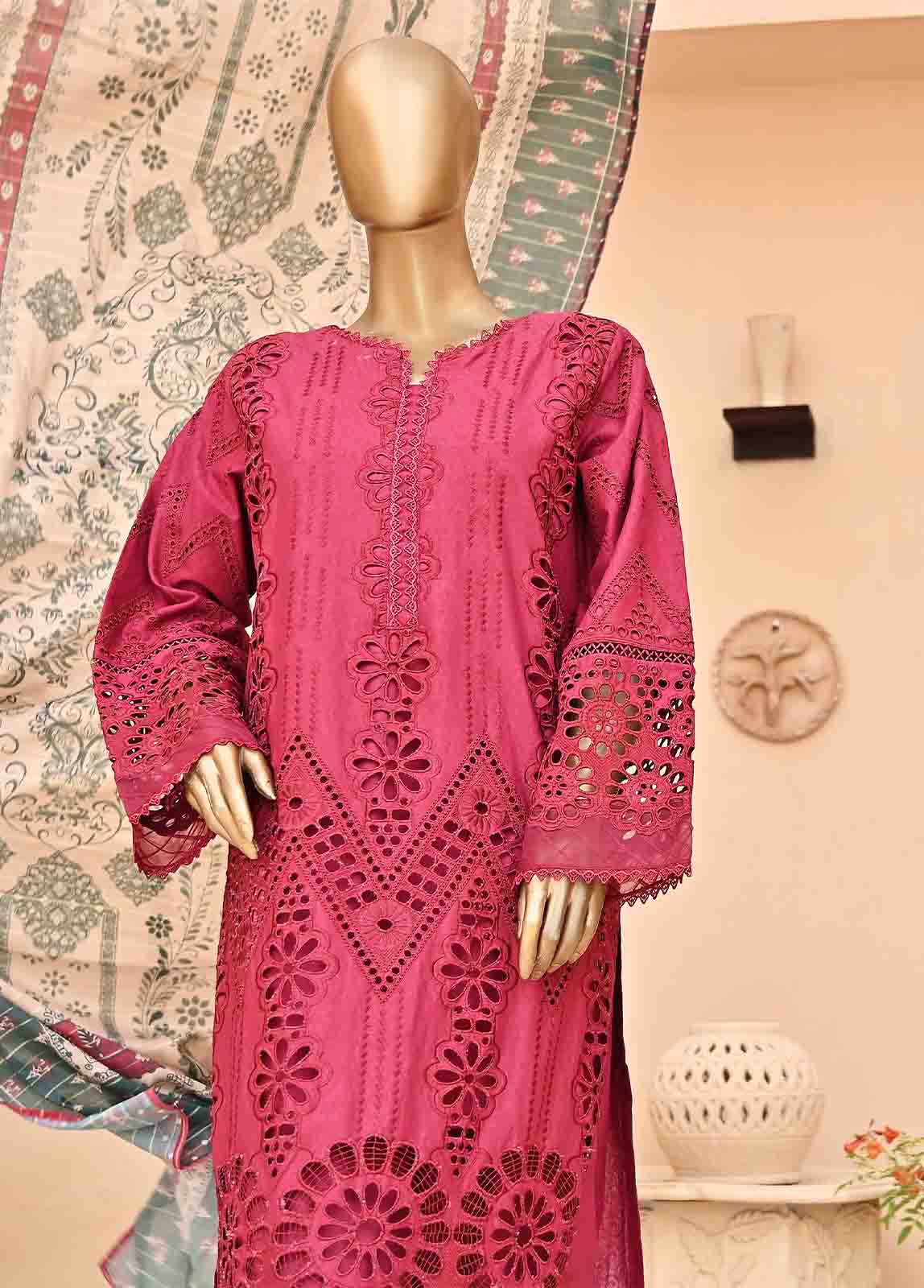 Bin Saeed 3 Piece Cutwork Kari Stitched Suit