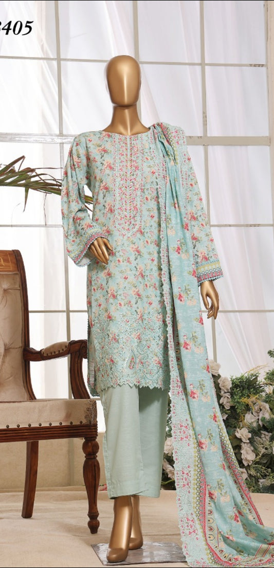 Riwayat Embroidered Khaddar Three Piece Suit